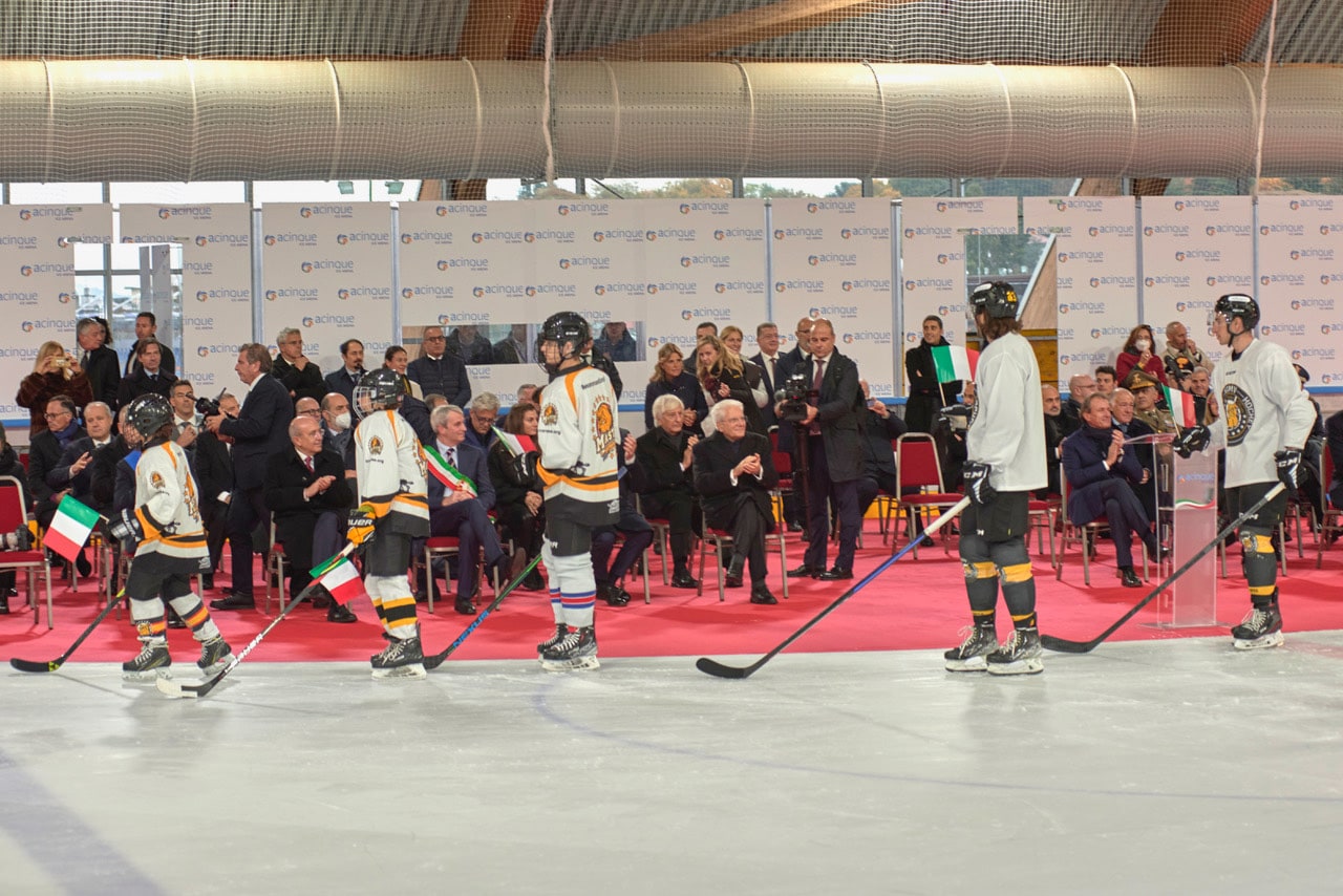 Inaugurazione Palaghiaccio di Varese con il presidente Mattarella